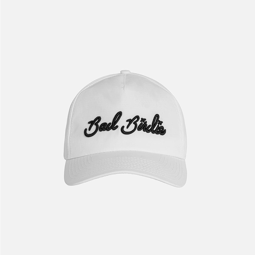 Bad Birdie White Script Logo Golf Hat Snapback
